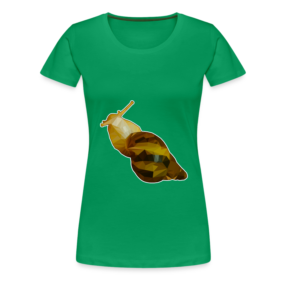 Frauen Basic T-Shirt Achatina reticulata - kelly green