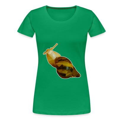 Frauen Basic T-Shirt Achatina reticulata - kelly green