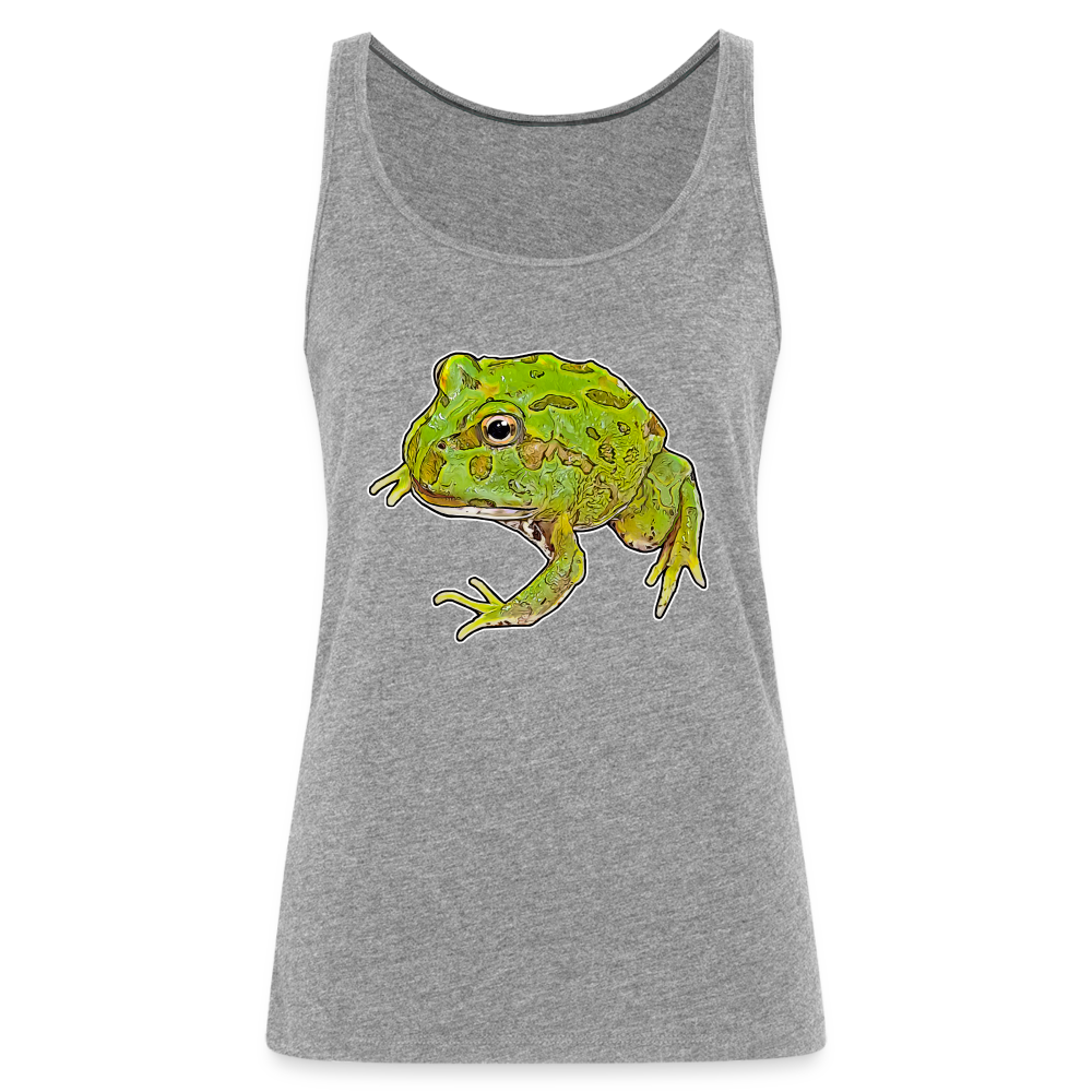 Frauen Tank Top Ceratophrys cranwelli Peppermint Blue - heather grey