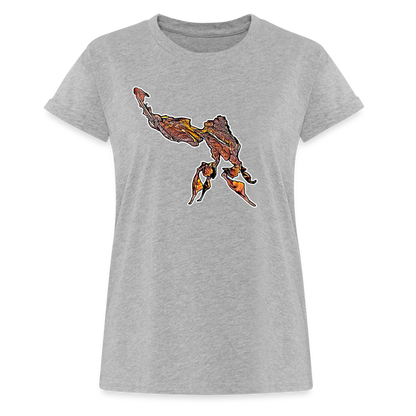 Frauen Oversized T-Shirt Phyllocrania paradoxa male - heather grey