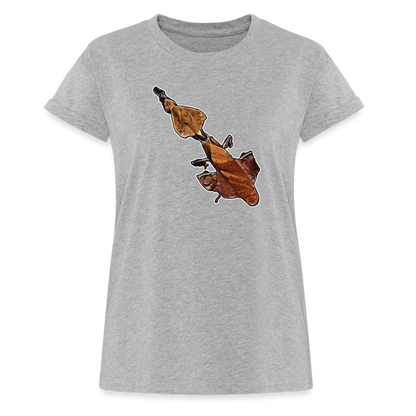 Frauen Oversized T-Shirt Phyllocrania paradoxa female - heather grey