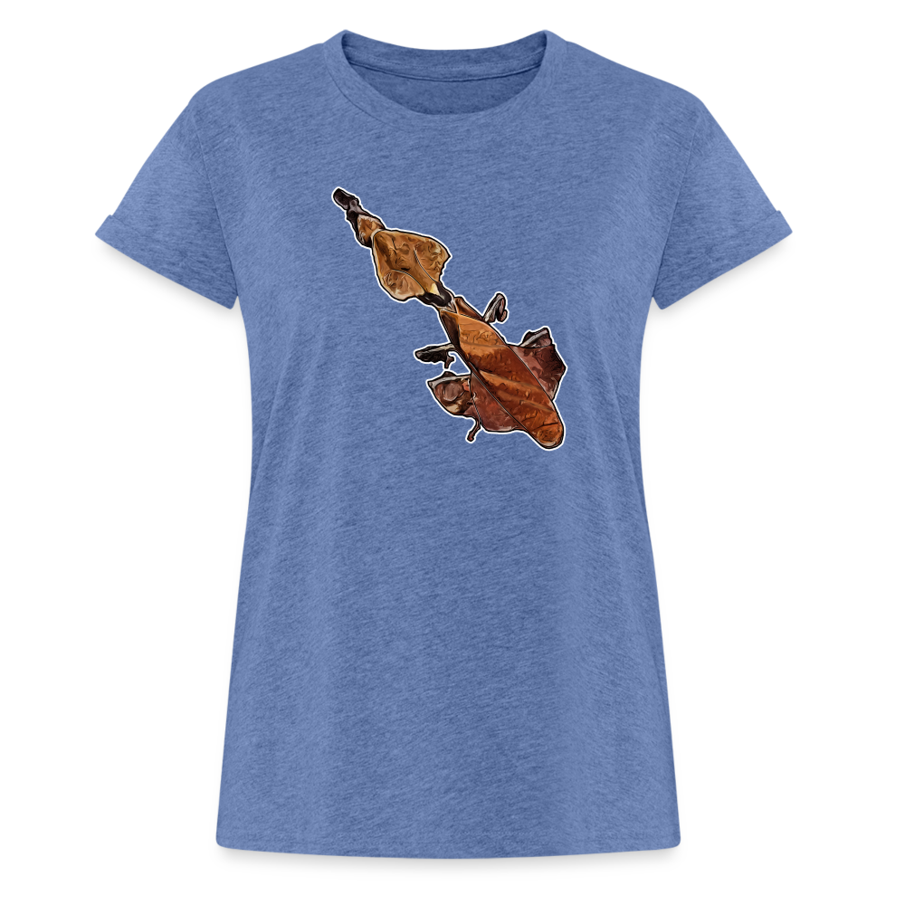 Frauen Oversized T-Shirt Phyllocrania paradoxa female - heather denim