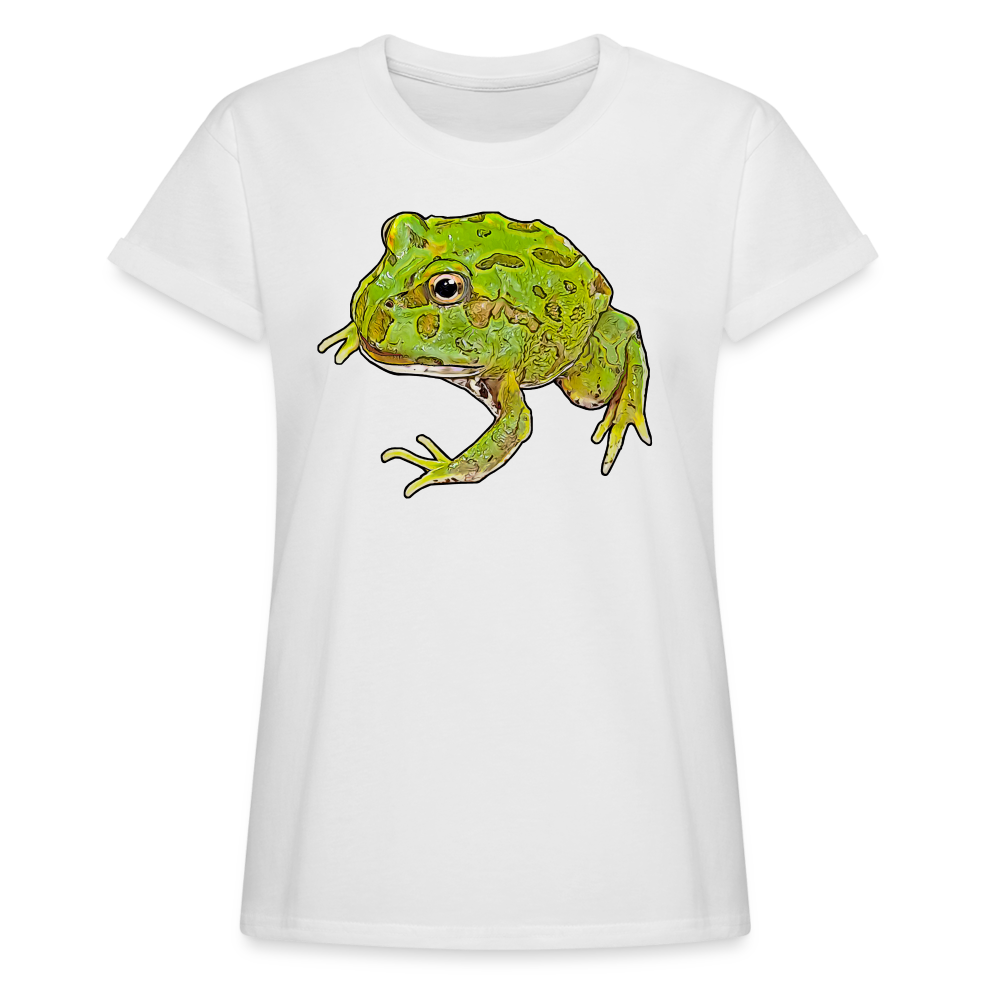 Frauen Oversized T-Shirt Ceratophrys cranwelli Peppermint Blue - white