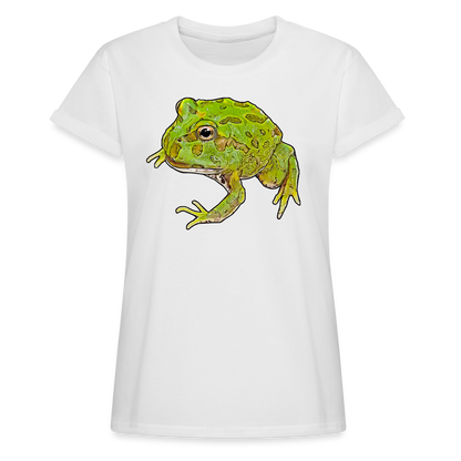 Frauen Oversized T-Shirt Ceratophrys cranwelli Peppermint Blue - white