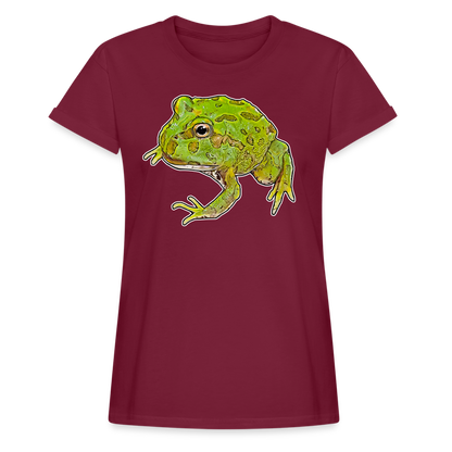 Frauen Oversized T-Shirt Ceratophrys cranwelli Peppermint Blue - bordeaux