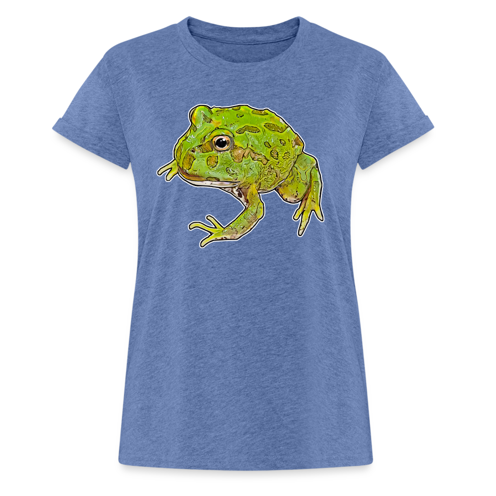 Frauen Oversized T-Shirt Ceratophrys cranwelli Peppermint Blue - heather denim