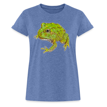 Frauen Oversized T-Shirt Ceratophrys cranwelli Peppermint Blue - heather denim