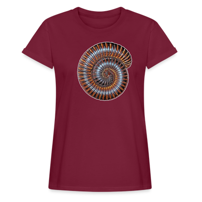 Frauen Oversized T-Shirt Archispirostreptus gigas - bordeaux