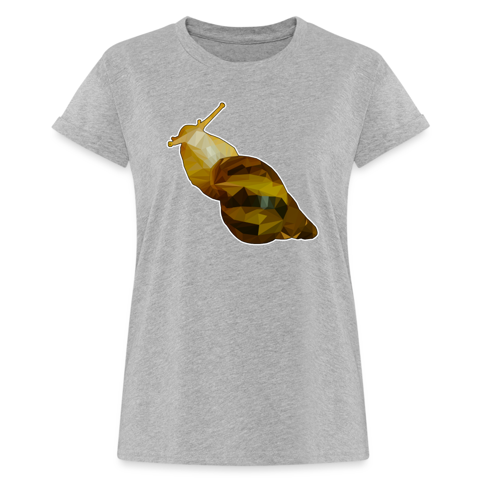 Frauen Oversized T-Shirt Achatina reticulata Low Poly - heather grey