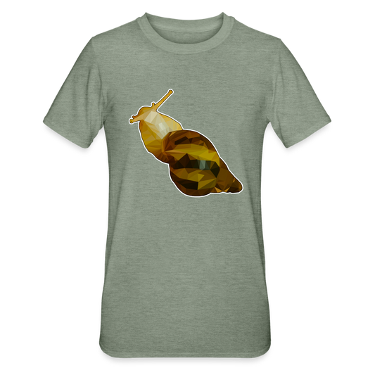 Unisex T-Shirt Achatina reticulata Low Poly - heather military green