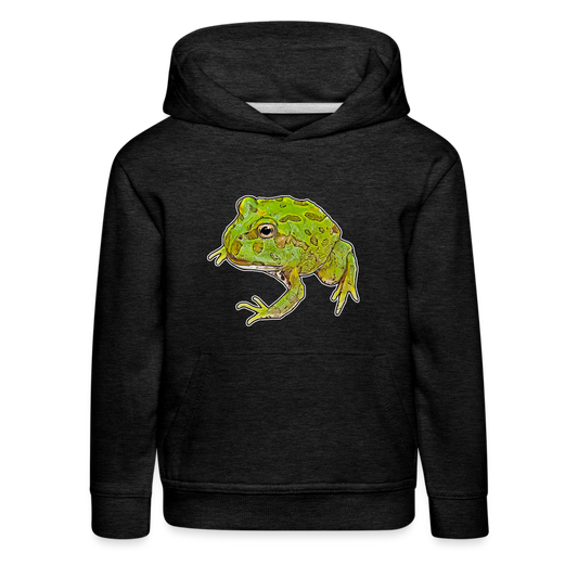 Kinder Hoodie Ceratophrys cranwelli Peppermint Blue - charcoal grey