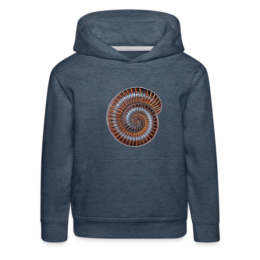 Kinder Hoodie Archispirostreptus gigas - heather denim