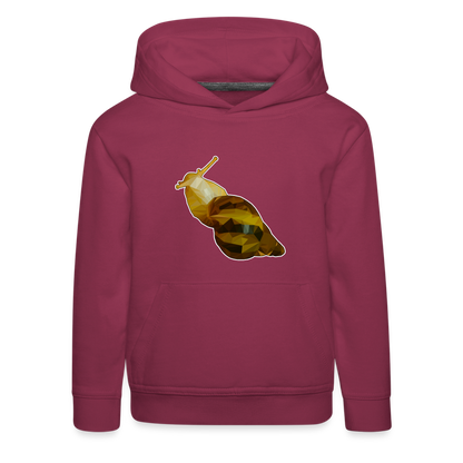 Kinder Hoodie Achatina reticulata Low Poly - bordeaux