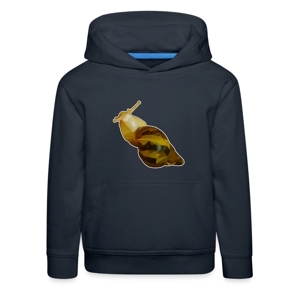 Kinder Hoodie Achatina reticulata Low Poly - navy