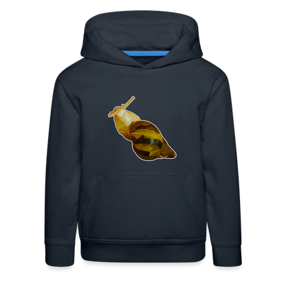 Kinder Hoodie Achatina reticulata Low Poly - navy