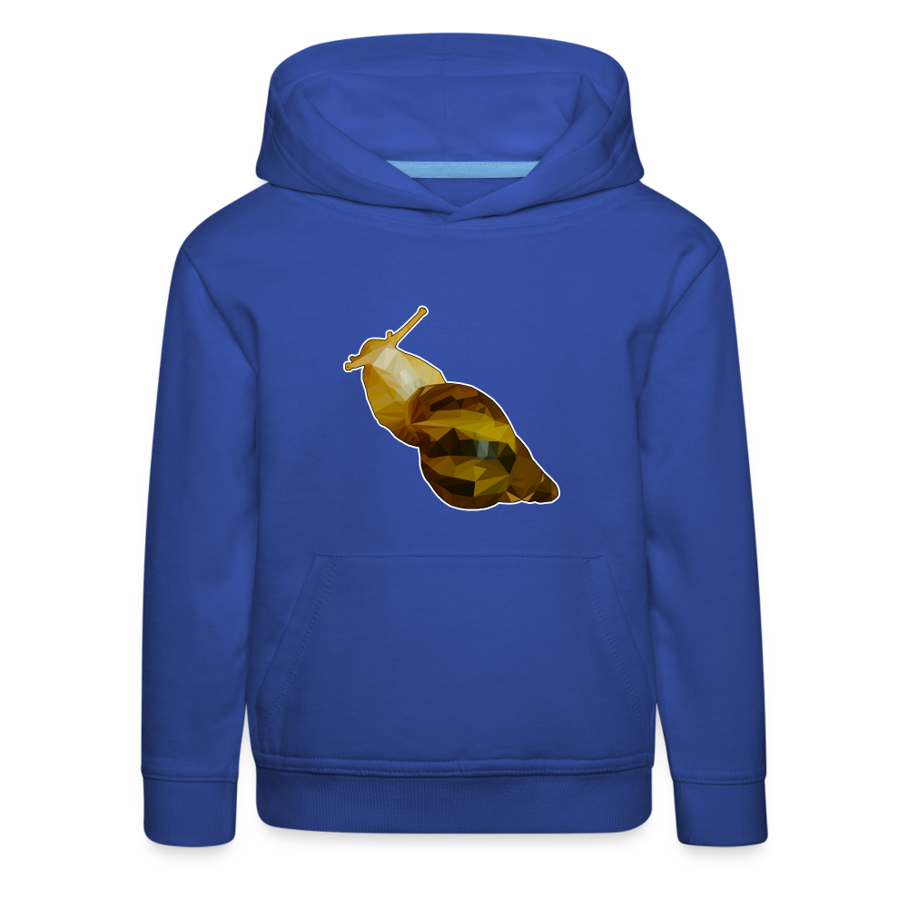 Kinder Hoodie Achatina reticulata Low Poly - royal blue