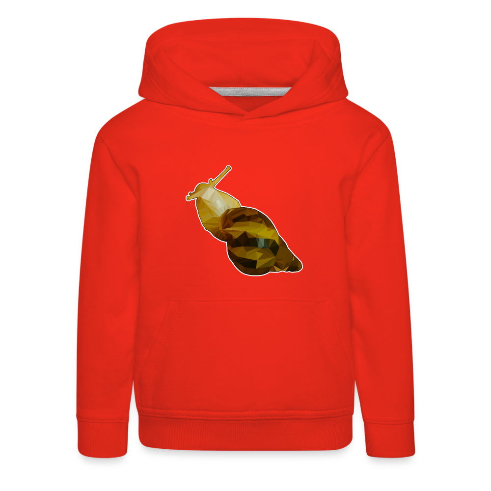 Kinder Hoodie Achatina reticulata Low Poly - red