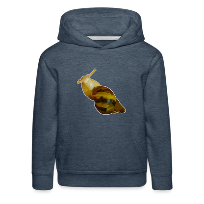 Kinder Hoodie Achatina reticulata Low Poly - heather denim