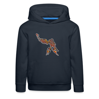 Kinder Hoodie Phyllocrania paradoxa male - navy