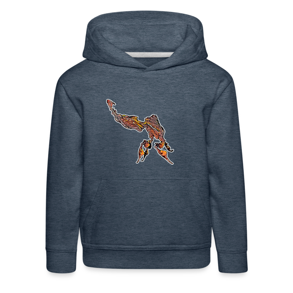 Kinder Hoodie Phyllocrania paradoxa male - heather denim