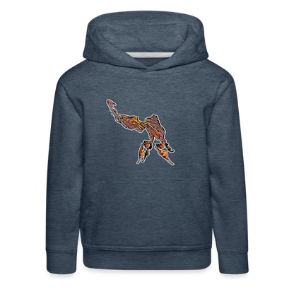 Kinder Hoodie Phyllocrania paradoxa male - heather denim