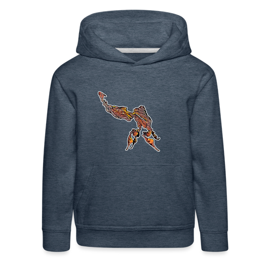 Kinder Hoodie Phyllocrania paradoxa male - heather denim
