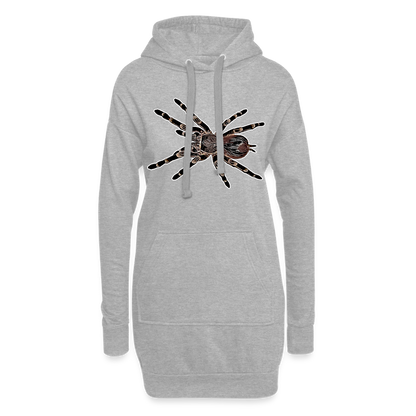 Frauen Hoodie Kleid Acanthoscurria geniculata - heather grey
