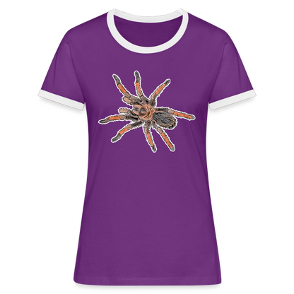 Frauen Kontrast T-Shirt Brachypelma emilia - purple/white