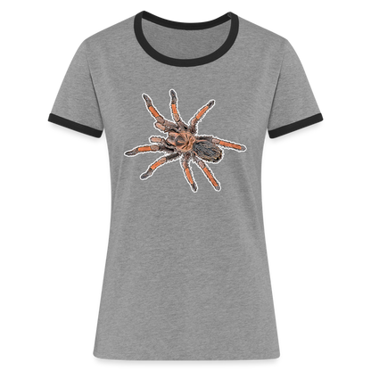 Frauen Kontrast T-Shirt Brachypelma emilia - heather grey/black