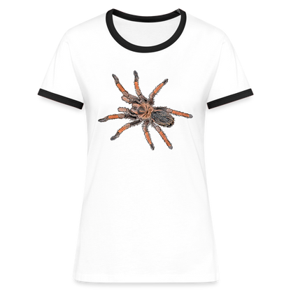 Frauen Kontrast T-Shirt Brachypelma emilia - white/black