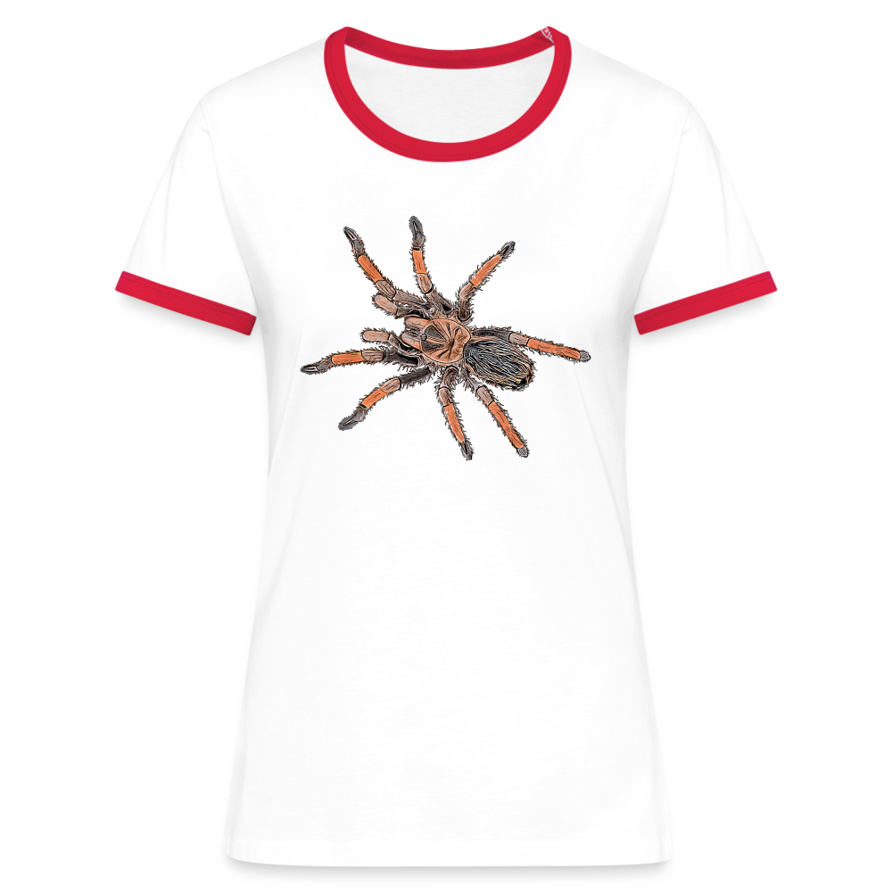 Frauen Kontrast T-Shirt Brachypelma emilia - white/red