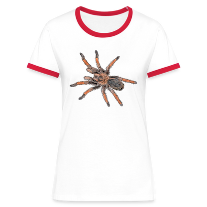 Frauen Kontrast T-Shirt Brachypelma emilia - white/red