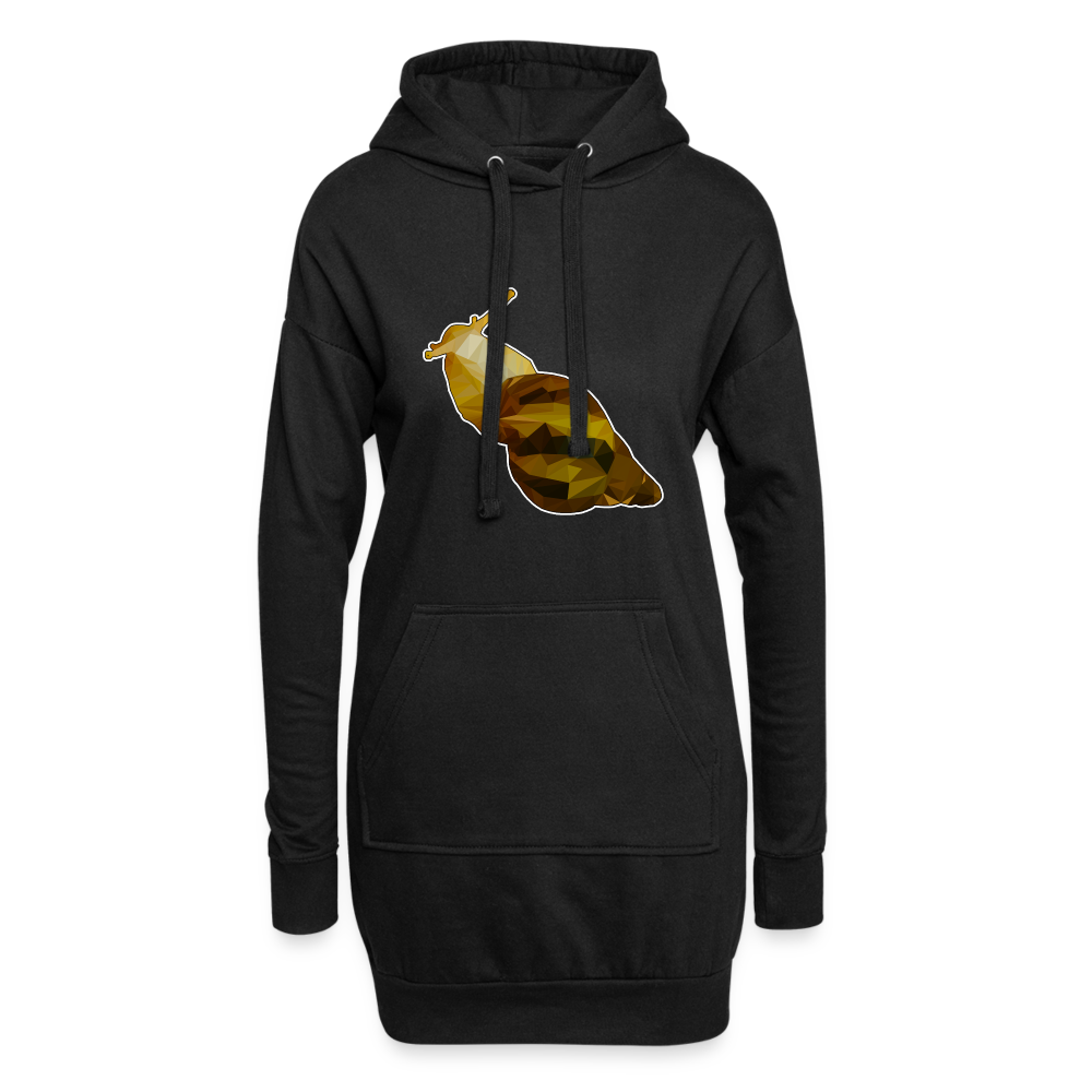 Hoodie-Kleid Achatina reticulata Low Poly - black