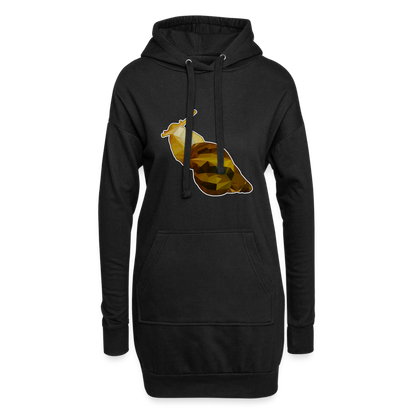 Hoodie-Kleid Achatina reticulata Low Poly - black