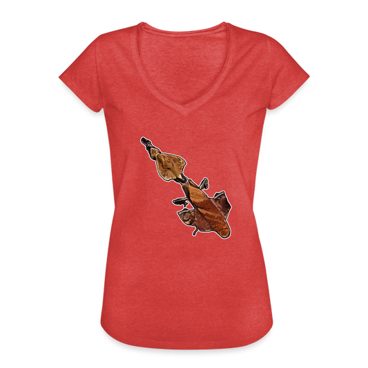 Frauen Vintage T-Shirt Phyllocrania paradoxa female - heather red