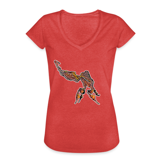 Frauen Vintage T-Shirt Phyllocrania paradoxa male - heather red