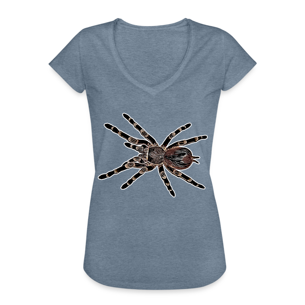 Frauen Vintage T-Shirt Acanthoscurria geniculata - vintage denim