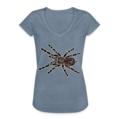 Frauen Vintage T-Shirt Acanthoscurria geniculata - vintage denim