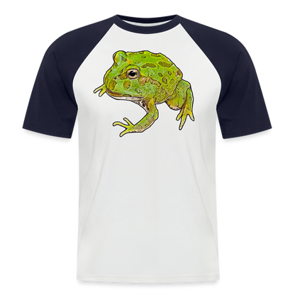 Männer Baseball T-Shirt Ceratophrys cranwelli Peppermint Blue - white/navy