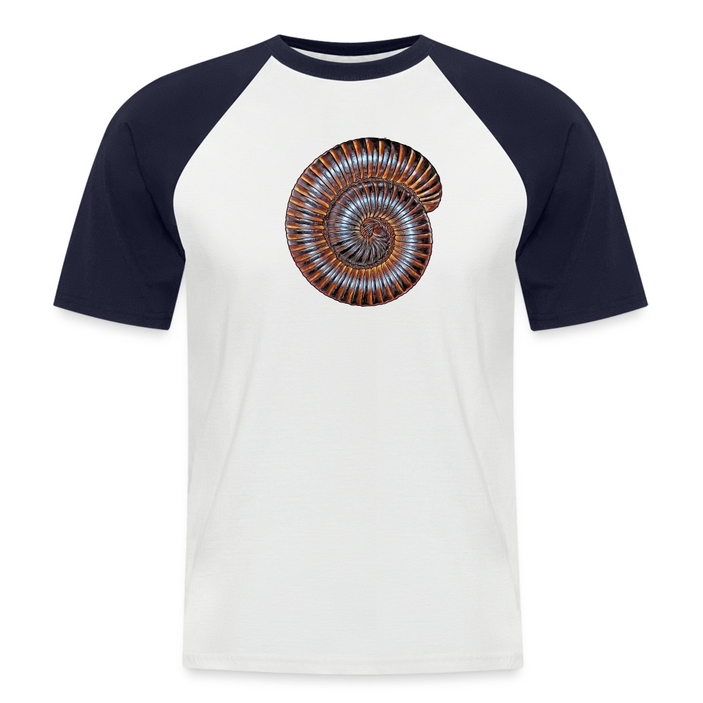 Männer Baseball T-Shirt Archispirostreptus gigas - white/navy