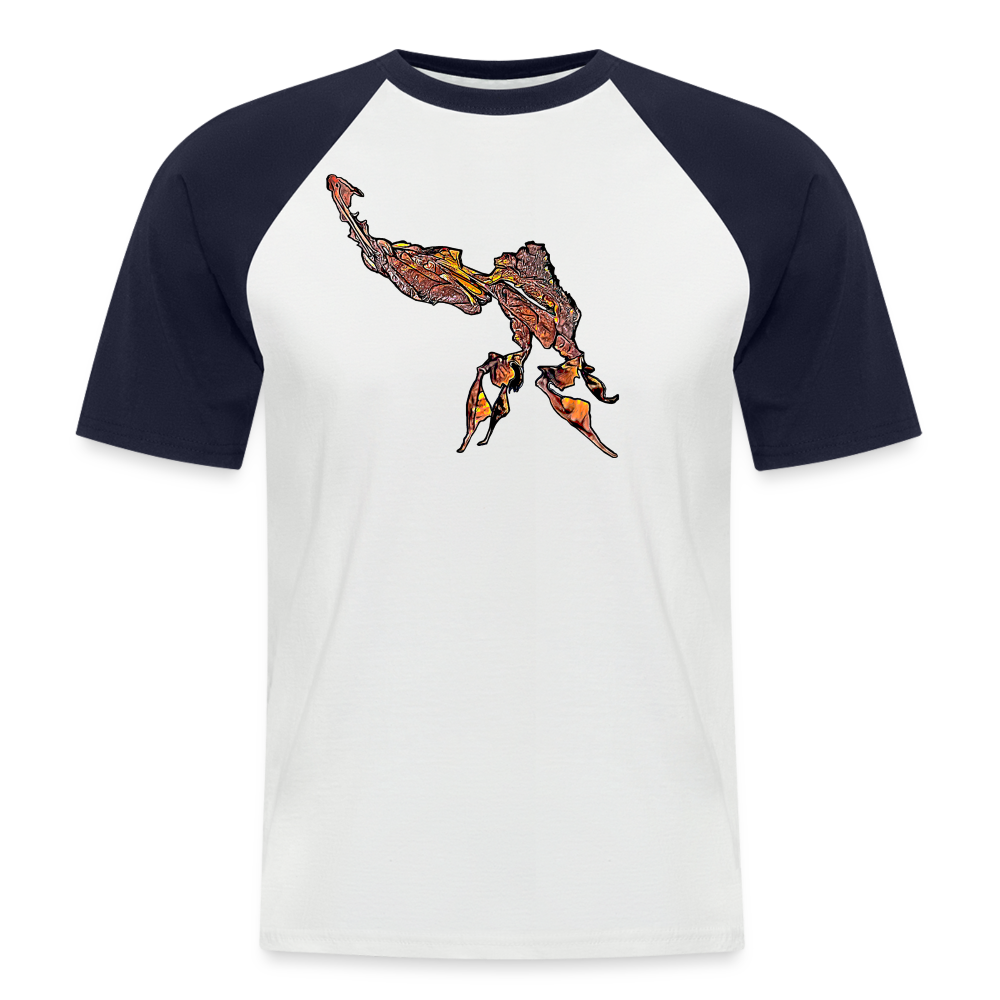 Männer Baseball T-Shirt Phyllocrania paradoxa male - white/navy