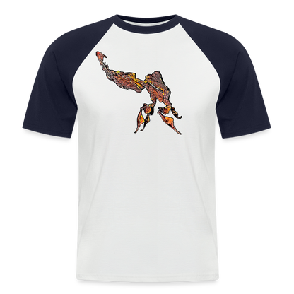 Männer Baseball T-Shirt Phyllocrania paradoxa male - white/navy