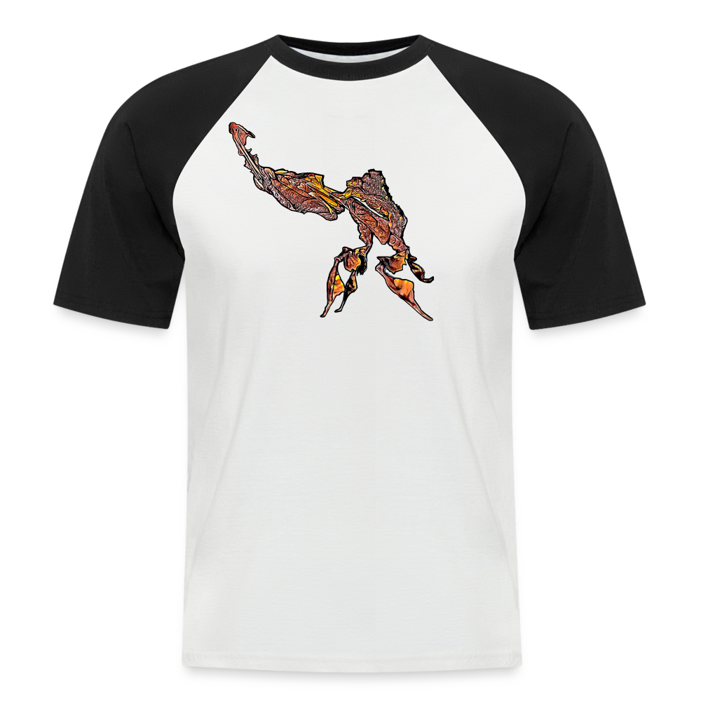 Männer Baseball T-Shirt Phyllocrania paradoxa male - white/black