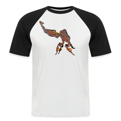 Männer Baseball T-Shirt Phyllocrania paradoxa male - white/black