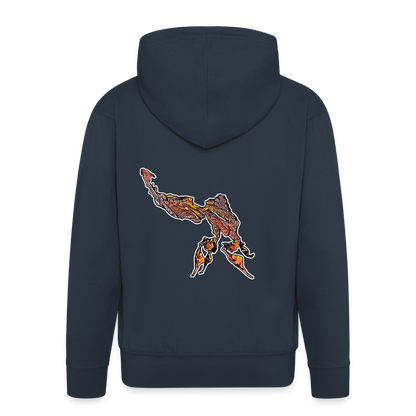 Männer Zip-Hoodie Phyllocrania paradoxa male - navy