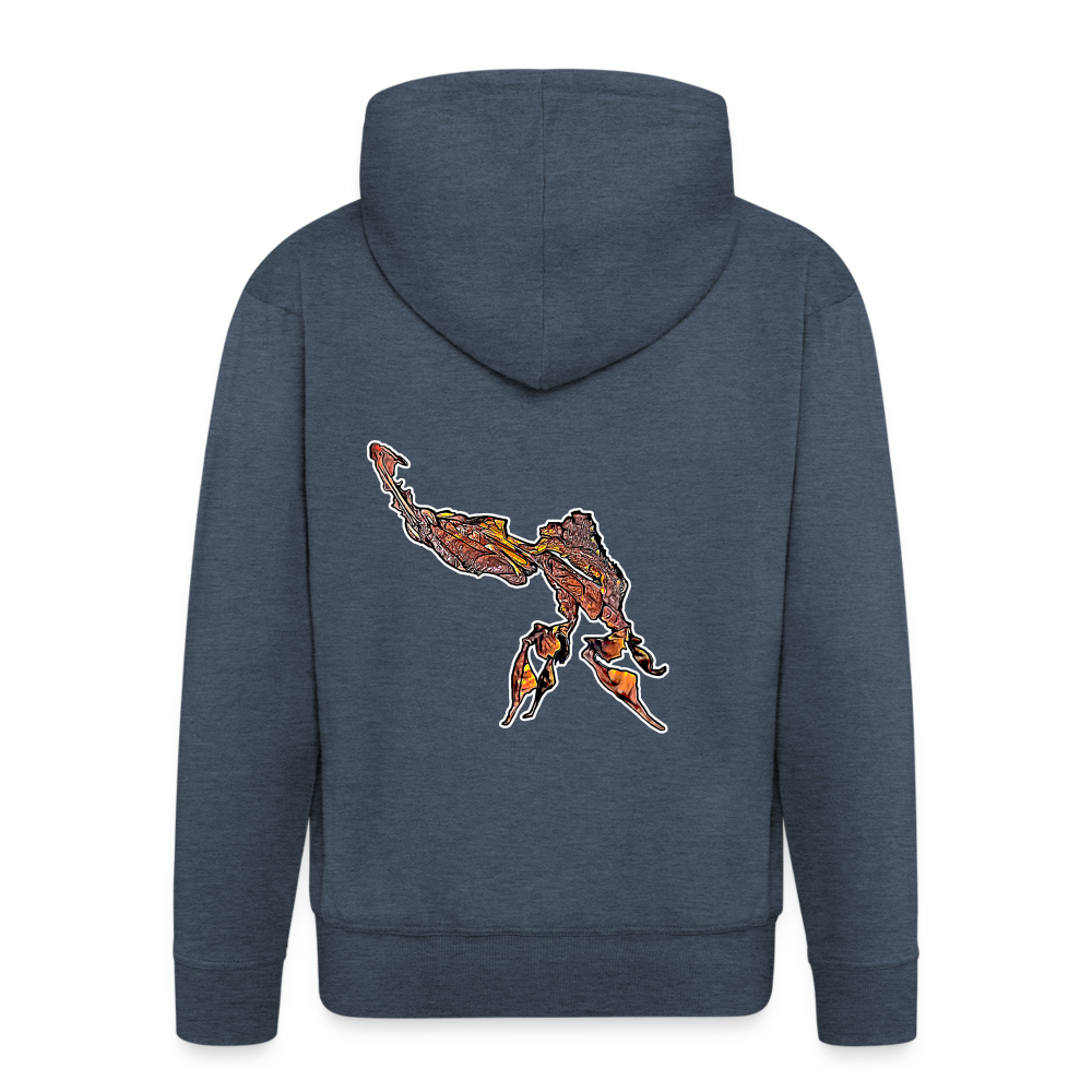 Männer Zip-Hoodie Phyllocrania paradoxa male - heather denim