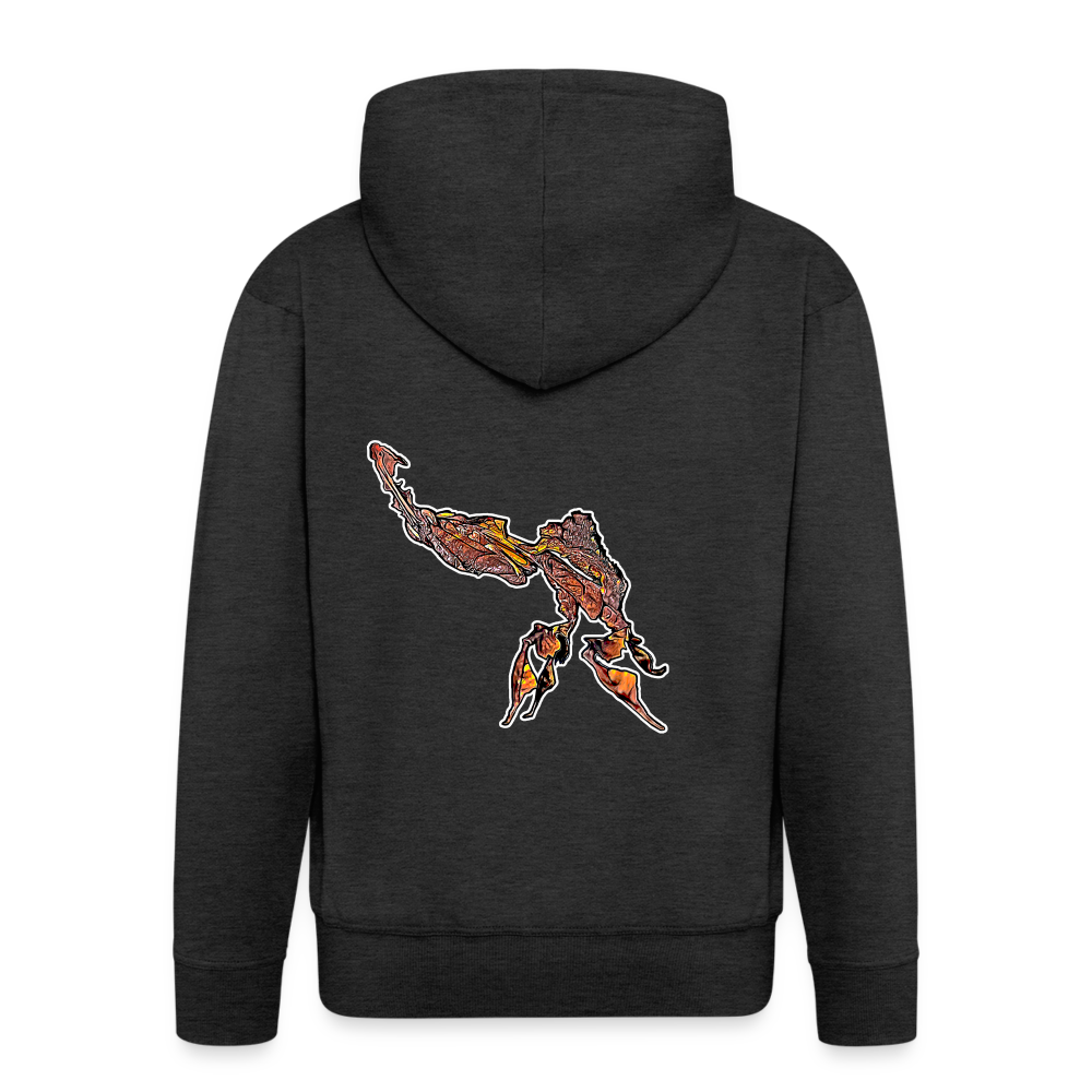 Männer Zip-Hoodie Phyllocrania paradoxa male - charcoal grey