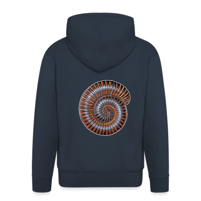 Männer Zip-Hoodie Archispirostreptus gigas - navy