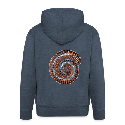 Männer Zip-Hoodie Archispirostreptus gigas - heather denim