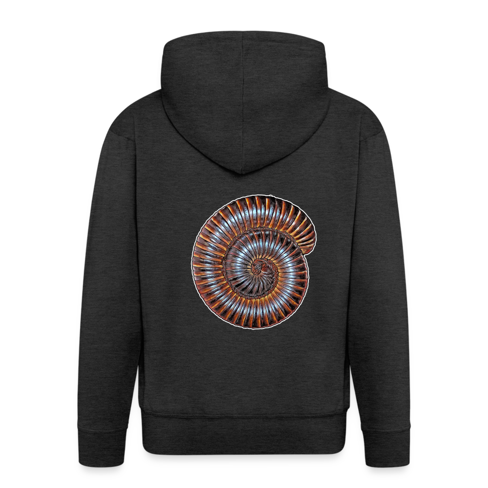 Männer Zip-Hoodie Archispirostreptus gigas - charcoal grey
